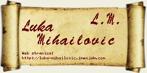 Luka Mihailović vizit kartica